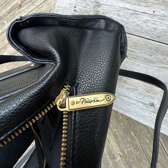 3.1 PHILLIP LIM X TARGET Pebbled Black Vegan Leather Satchel Bag Purse - Picture 7 of 16